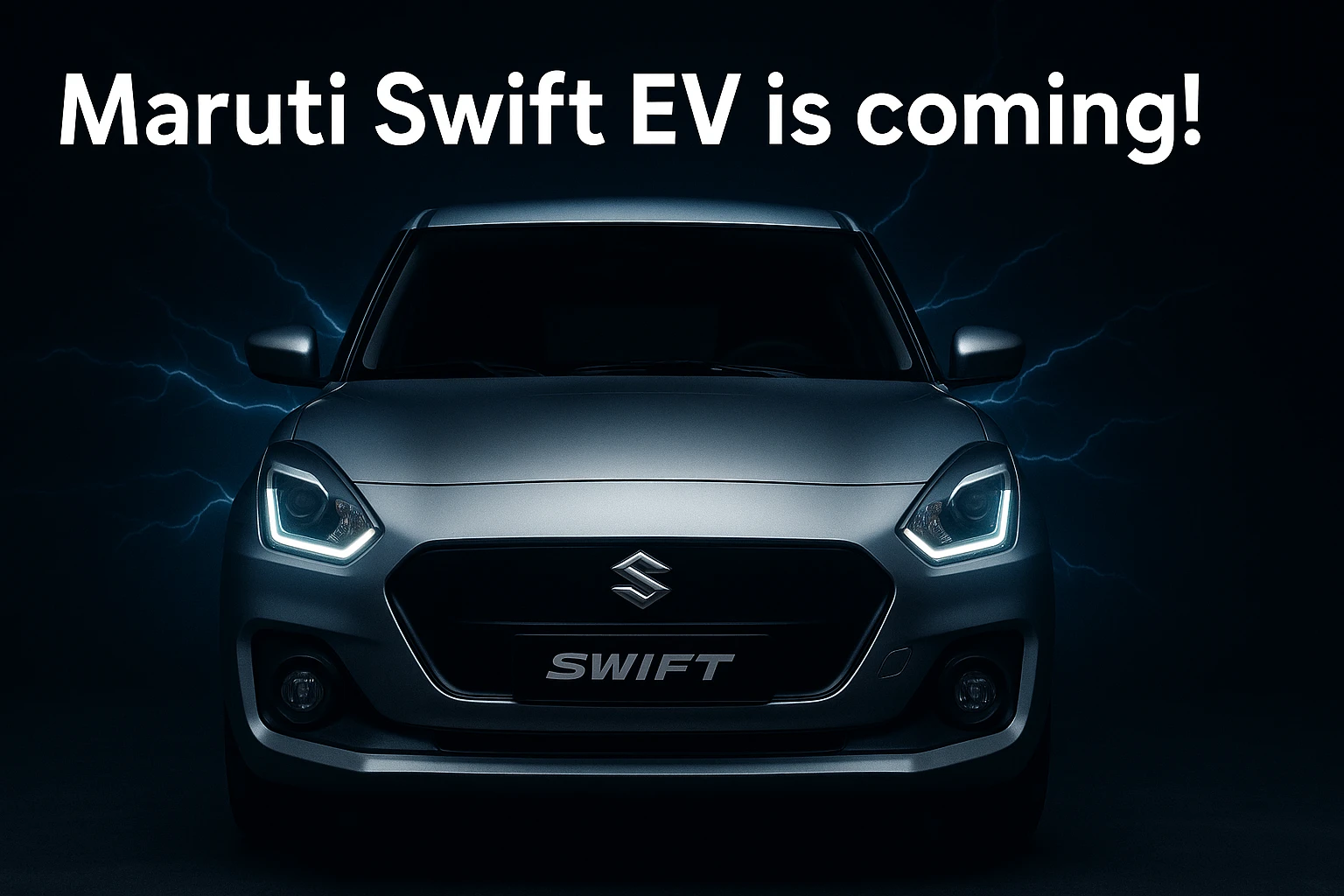 Maruti Swift EV testing model with electric design highlights