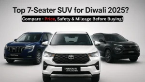 Three premium 7-seater SUV—Innova Hycross, XUV700, and Safar